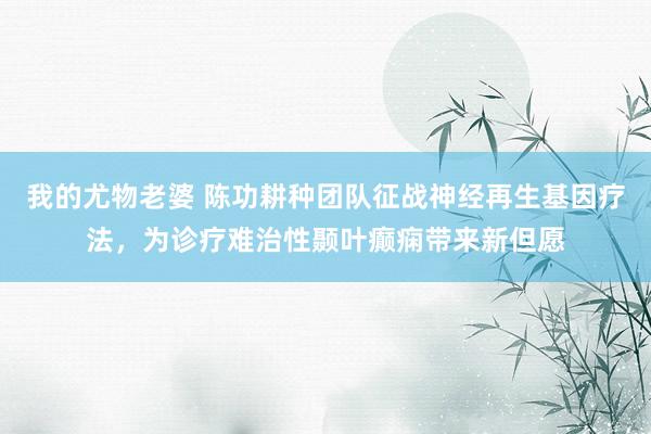 我的尤物老婆 陈功耕种团队征战神经再生基因疗法，为诊疗难治性颞叶癫痫带来新但愿